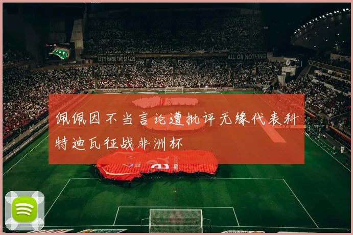 佩佩因不当言论遭批评无缘代表科特迪瓦征战非洲杯